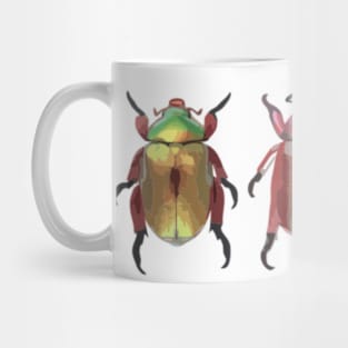 3 Christmas Beetles Digital Painting Mug
